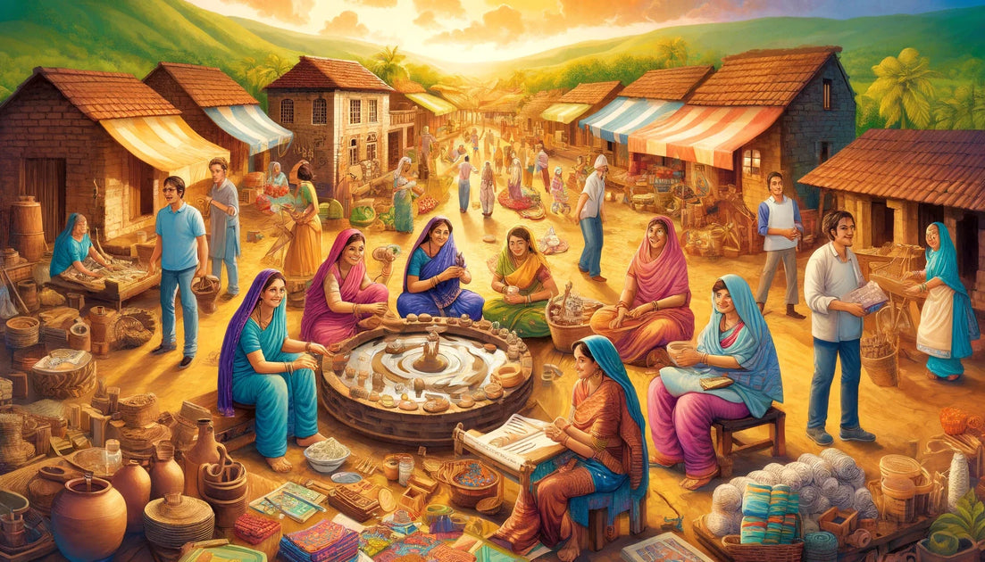 Rural artisans in Maharashtra working through self-help groups