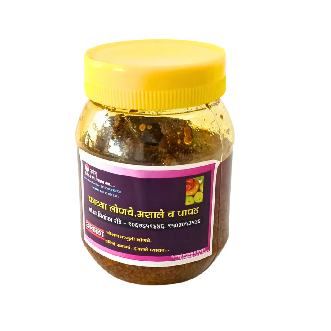 KAVYA Avala Pickle, Aonla Pickle, Made by Natural Ingredients, Vighnaharta SHG No Artificial Flavour, Pack Of 200 GM