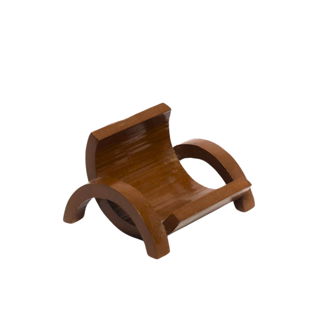 ECO AURA Wooden Mobile Stand, Wooden ART, Ujjwala SHG, Natural Wood, Local Craftsmanship, Pack of 1 No