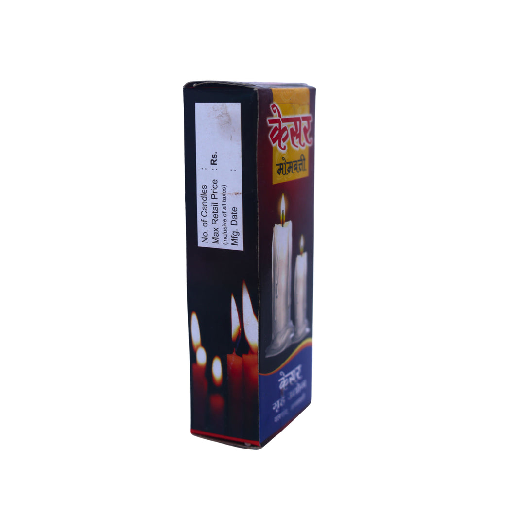 KESAR CANDLE, Big Stand Candle, Made By Pragatishil SHG, Pack of 6 Pieces