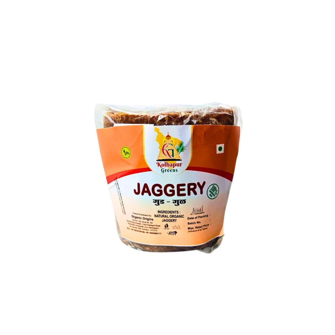 KOLHAPUR GREENS, Pure Deshi Gul Jaggery, Sakhi SHG,  Natural, Chemical Free, 1000gm