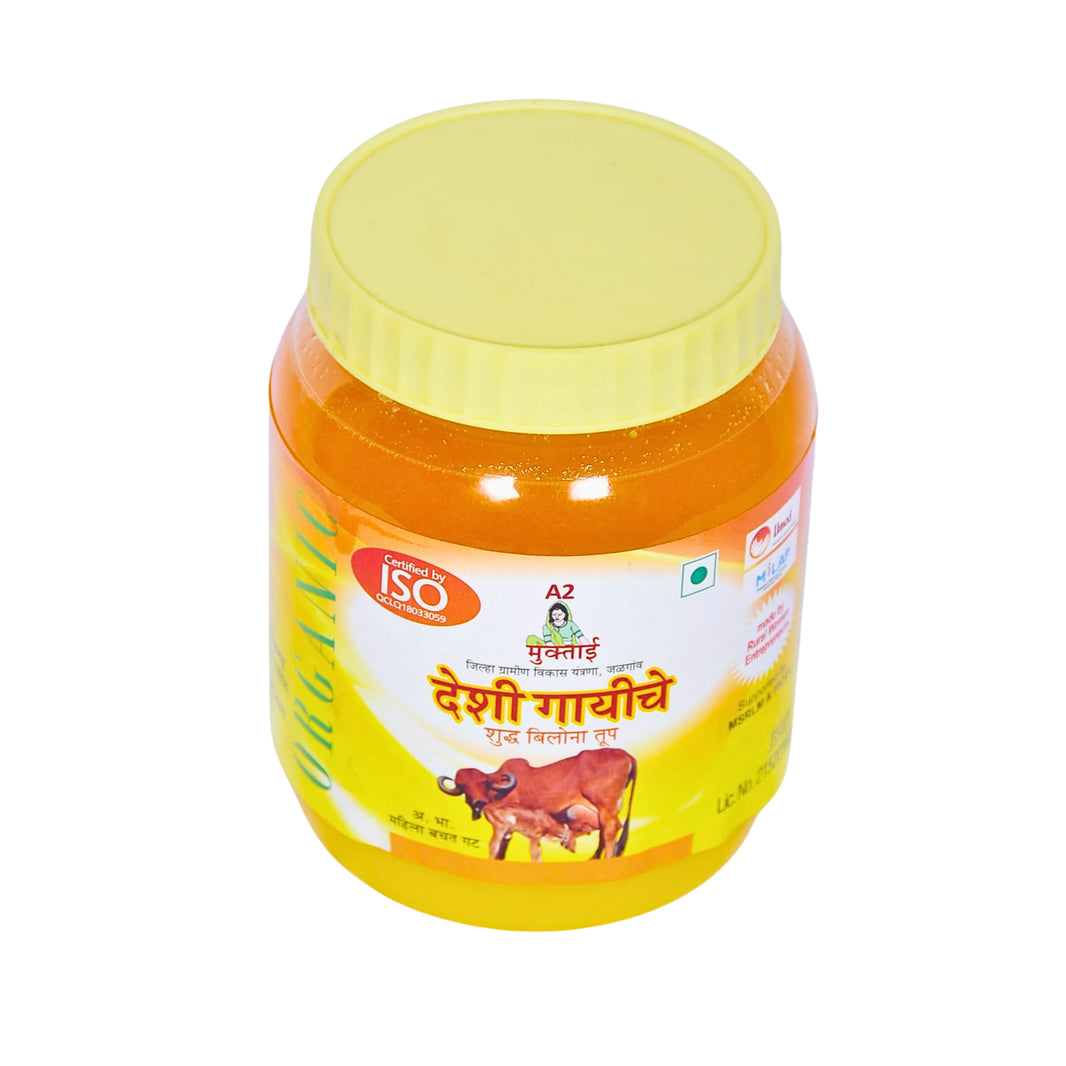 MUKTAI Desi Indian Cow Ghee A2 Milk Product Pack Of 250ml Pure Traditional Bilona Ghee Rich Aroma Healthy Cooking Premium Quality
