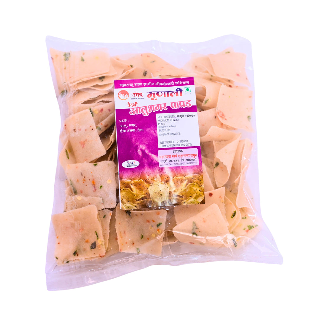 MAHAMAYA - Alu Bhagar Papad | Natural, Authentic, Chemical-Free, Premium Quality | Pack of 200 gm