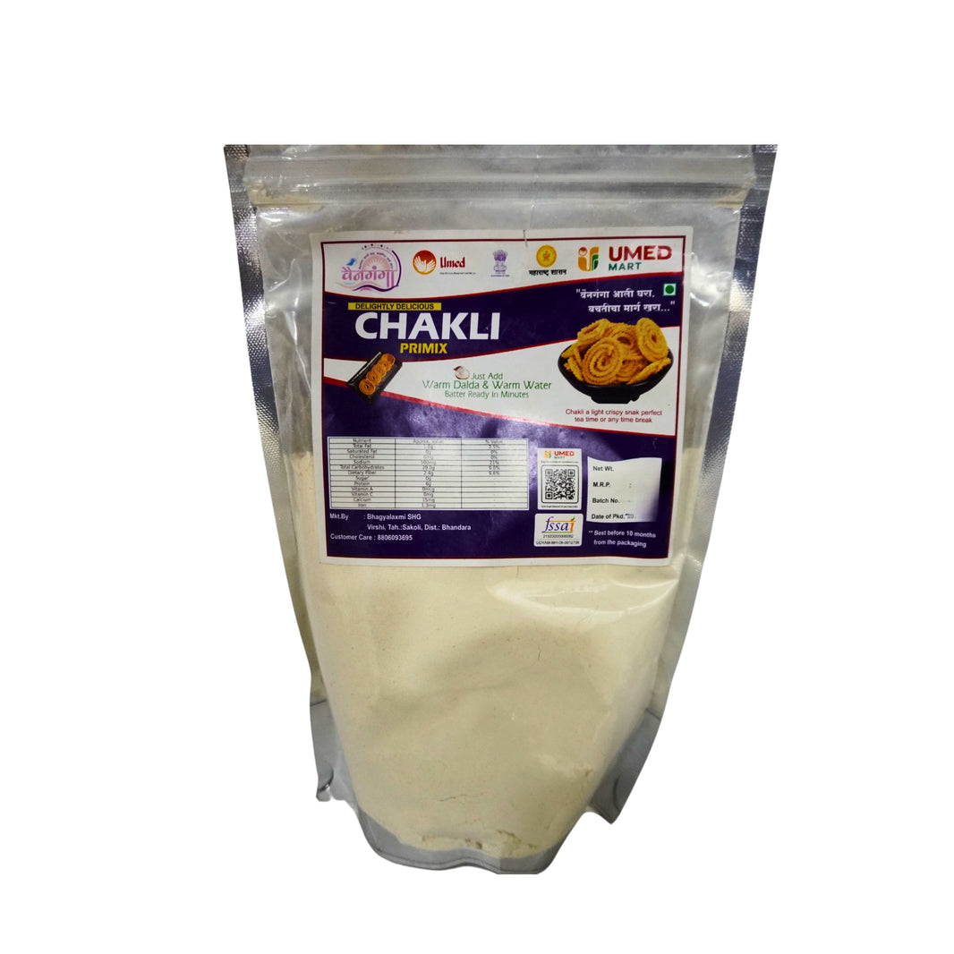 VAINGANGA Chakali Premix, Made By Natural Ingredients, No Artificial Flavours, Pack of 500 gms