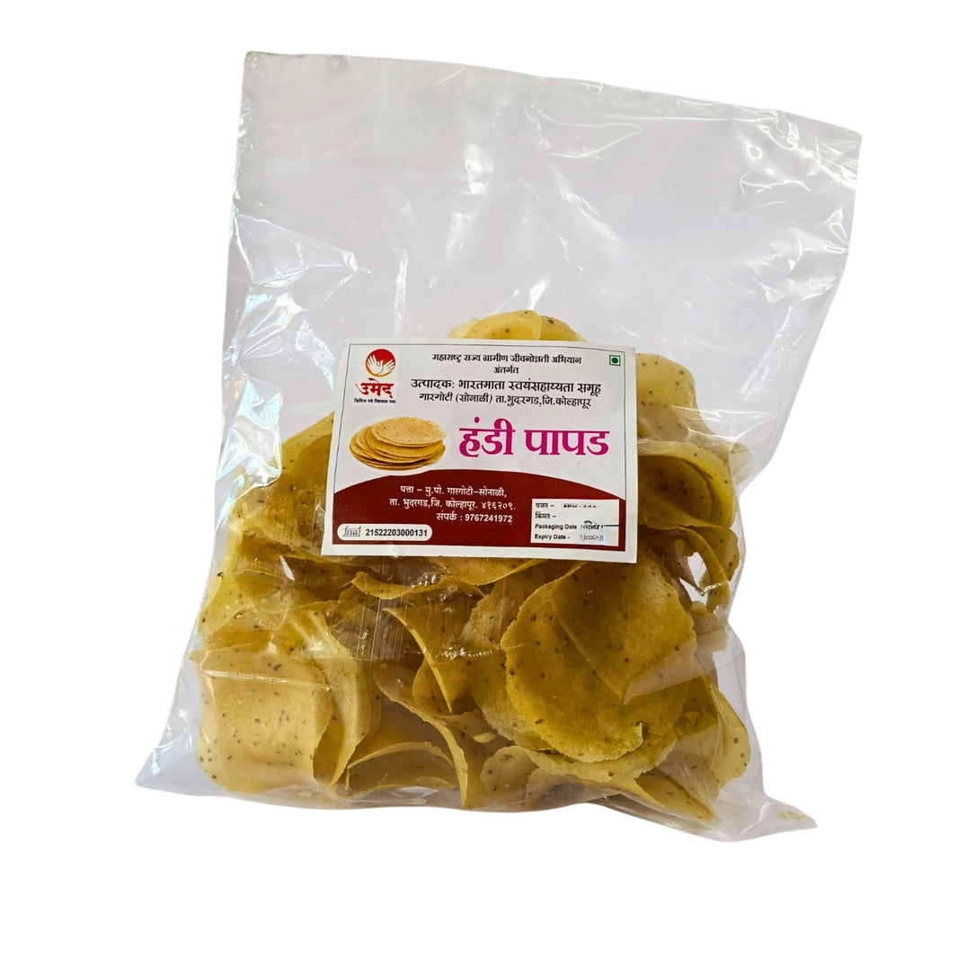 BHARATMATA Handi Papad, No Maida, Bharatmata SHG, Made By Natural Ingredients, Pack of 1000 gm