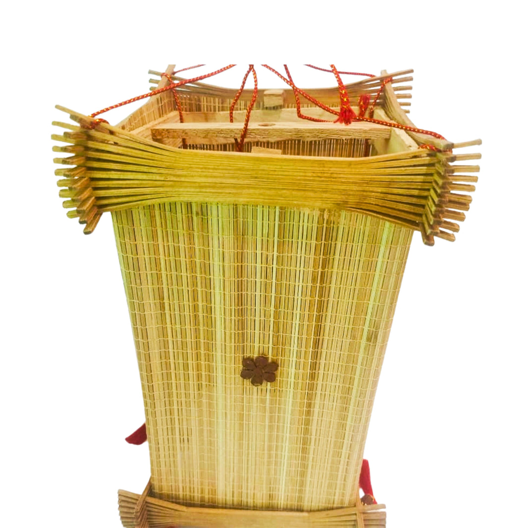 ECO AURA Bamboo Akash Kandil, Bamboo ART, Ujjwala SHG, Natural Wood, Local Craftsmanship, Pack of 1 No