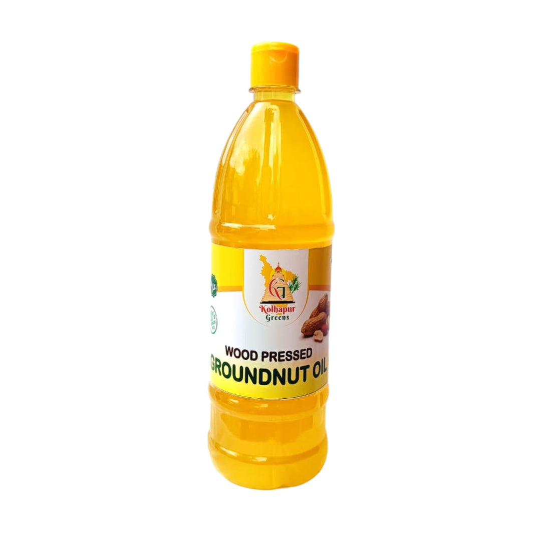 ORGANIC ORIGINS Pure Groundnut Oil, wooden Pressed Oild,  Sakhi SHG, Natural, Chemical Free, 910gm