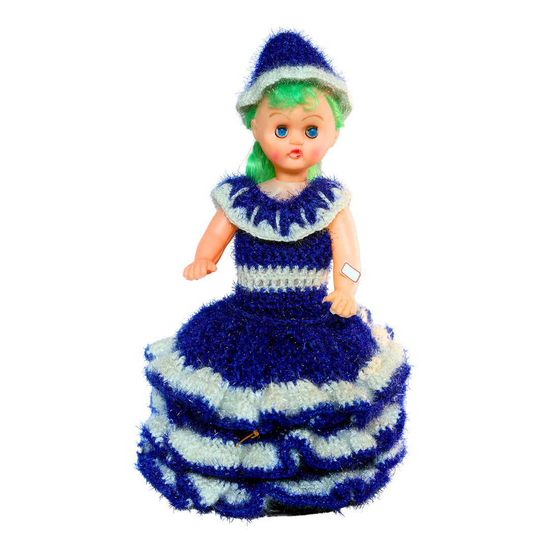P D Creative Woolen Microm Doll, Big, Blue Colour, Made By Tuljai SHG, Pack Of 1 Piece