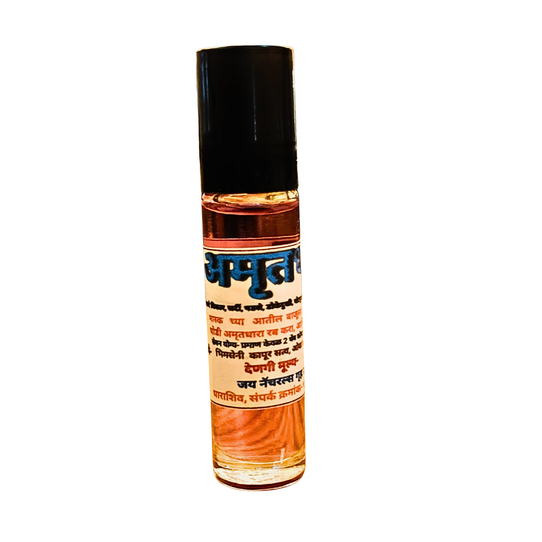 JAY NATURALS – Amrutadhara Ayurvedic Roll-On Oil Instant Relief & Cooling Effect Made with Pure Herbal Extracts – Pack of 10 ml Roll-On Bottle