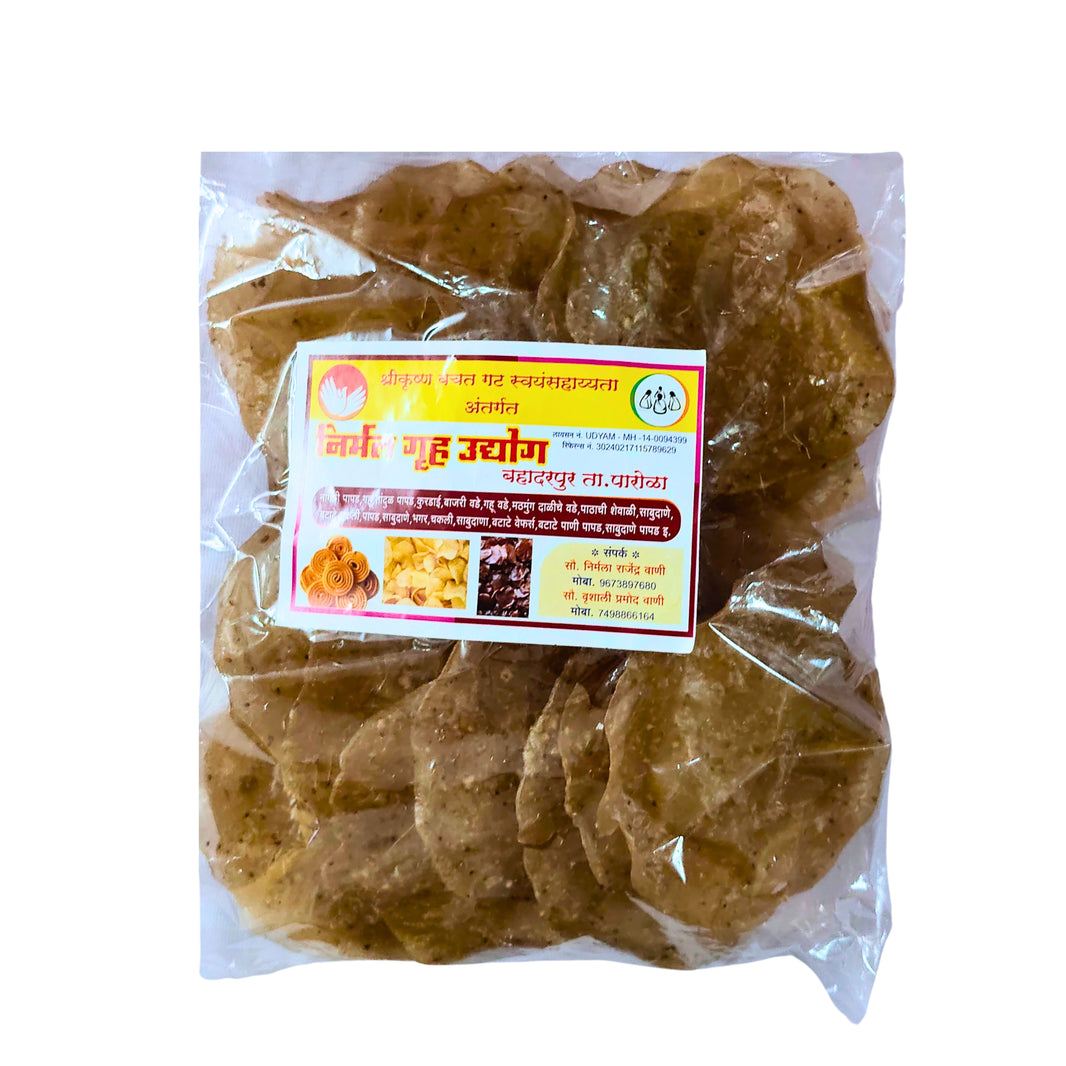 SHREE KRUSHAN - Gahu Tandul Papad | Handmade, Wholesome, 100% Natural, No Additives | 500 gm