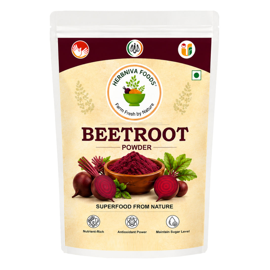 HERBNIVA FOODS Beetroot Powder Pack Of 200g Natural Superfood Rich In Iron Antioxidants Daily Wellness Energy Support Chemical Free Hygienically Processed
