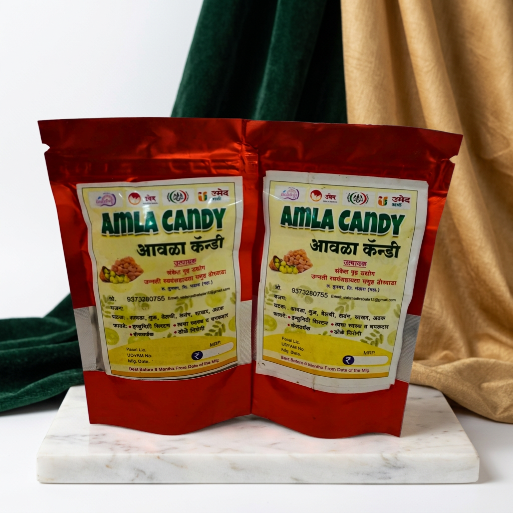 VAINGANGA Handmade Amla Candy Pack of 200 gms Made With Natural Ingredients Chemical Free No Artificial Colour No Added Flavour