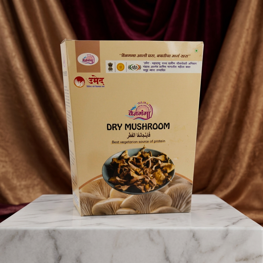 VAINGANGA, Dry Mushroom, Shikhardhara FPC, Natural Ingredients, No Artificial Chemical, Pack of 100 gm