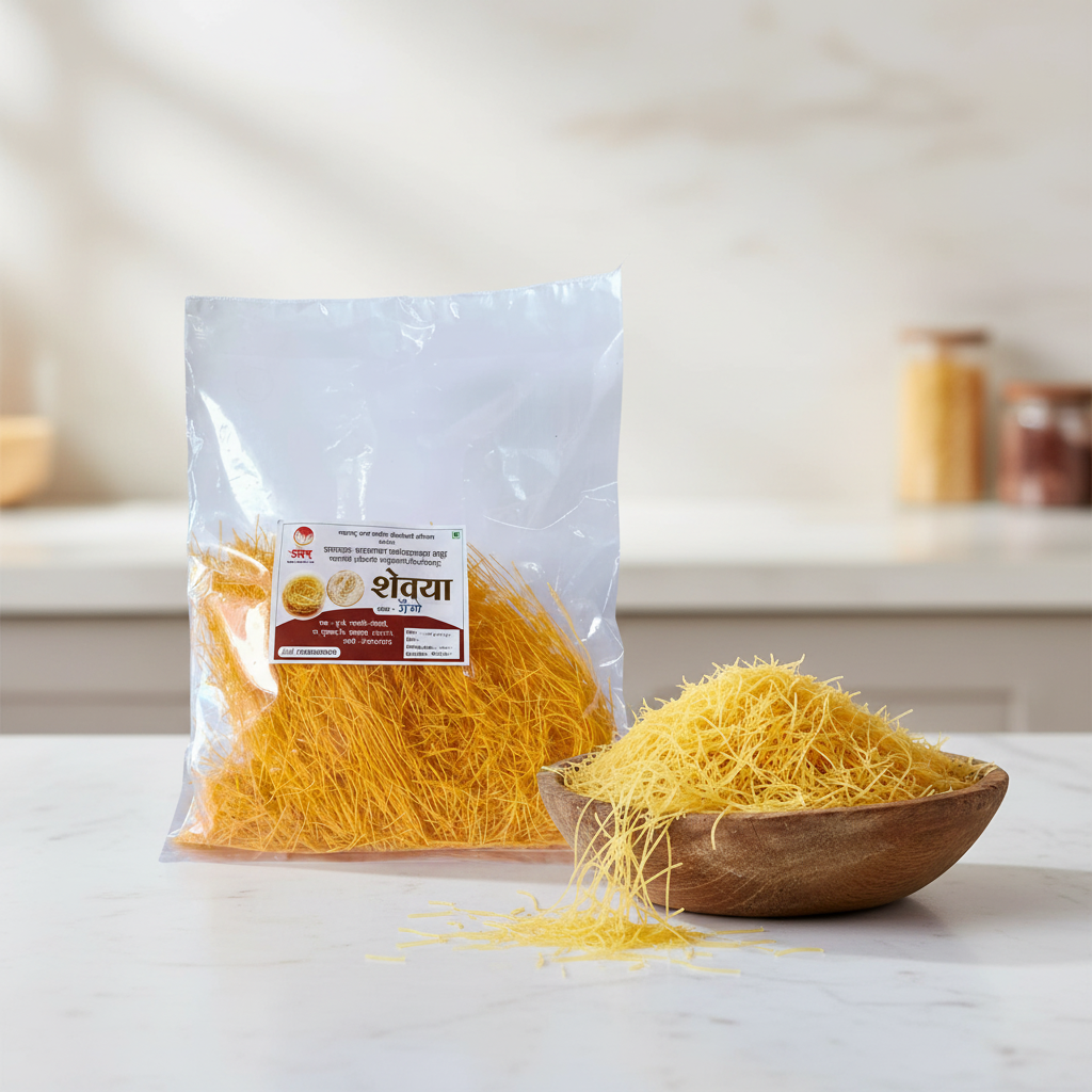 BHARATMATA Mango Shevai, No Maida, Bharatmata SHG, Made By Natural Ingredients, Pack of 1000 gm