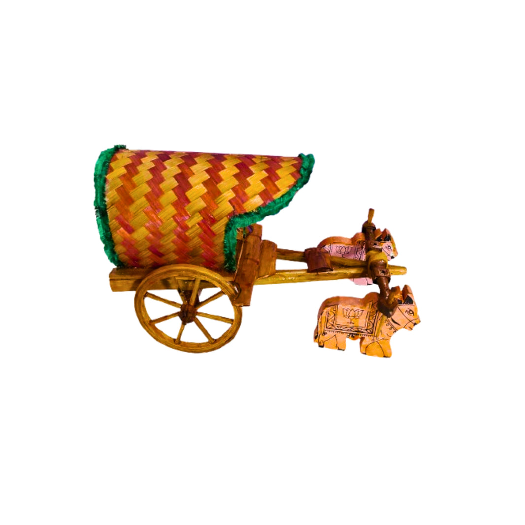 MANIKADEVI SHG, Handcraft Wooden Bullockart, Pack Of 1