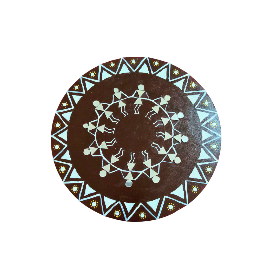 AHILYABAI – Warli Round Painting Frame | Premium Quality, Handmade with Care, Authentic, Durable | Pack of 1 pcs.