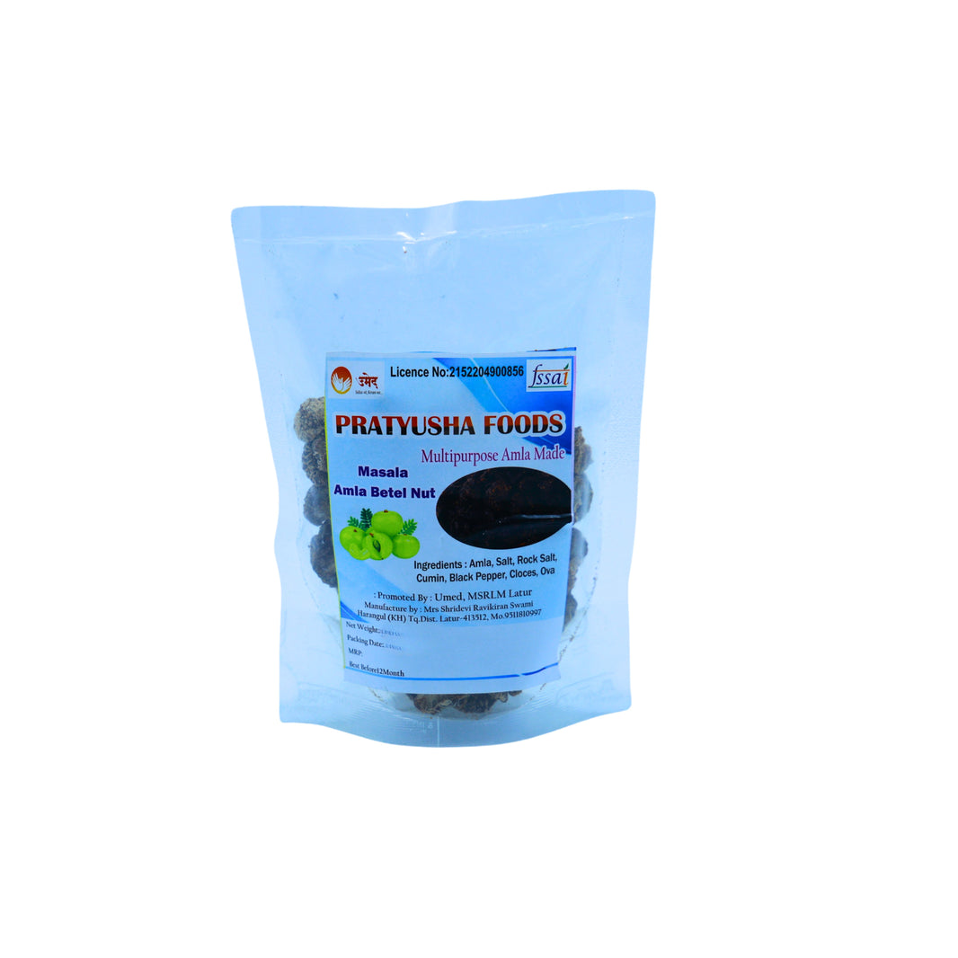 PRATYUSHA FOODS Spicy Aonla, Masala Awala Supari, Aadarsha SHG, Made By Natural Ingredients, Healthy, Pack of 125 gms