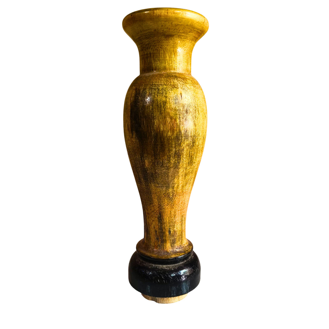 CHOUNDESWARI MAHILA SHG, KUNDAL ShowPiece Flower Vase Wooden Craft (Fuldani) Wooden Vase Pack of 1 Piece