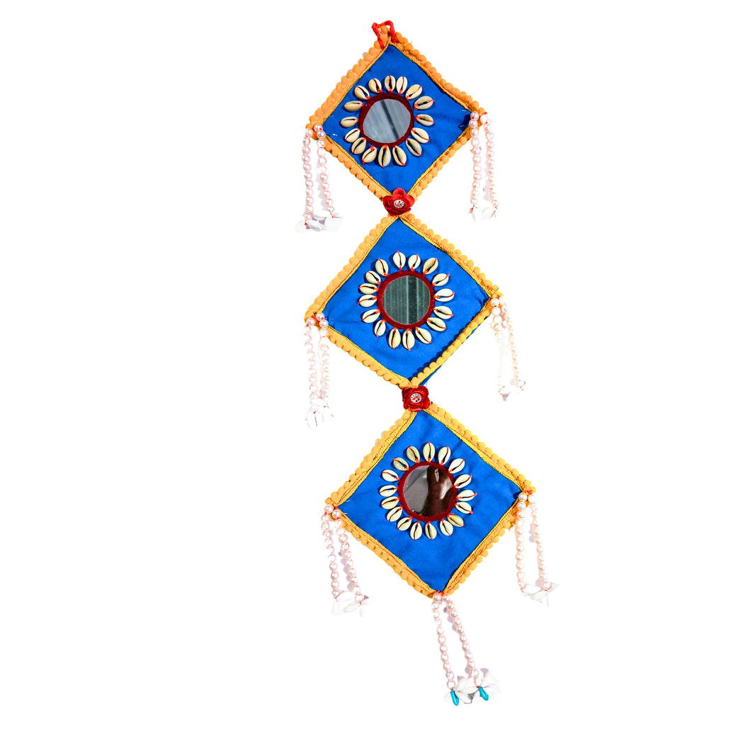 SHILPKAR HANDICRAFT – Blue And Yellow Wall Hanging Decoration - handcrafted, decorative, wall-art - Pack of 30 g