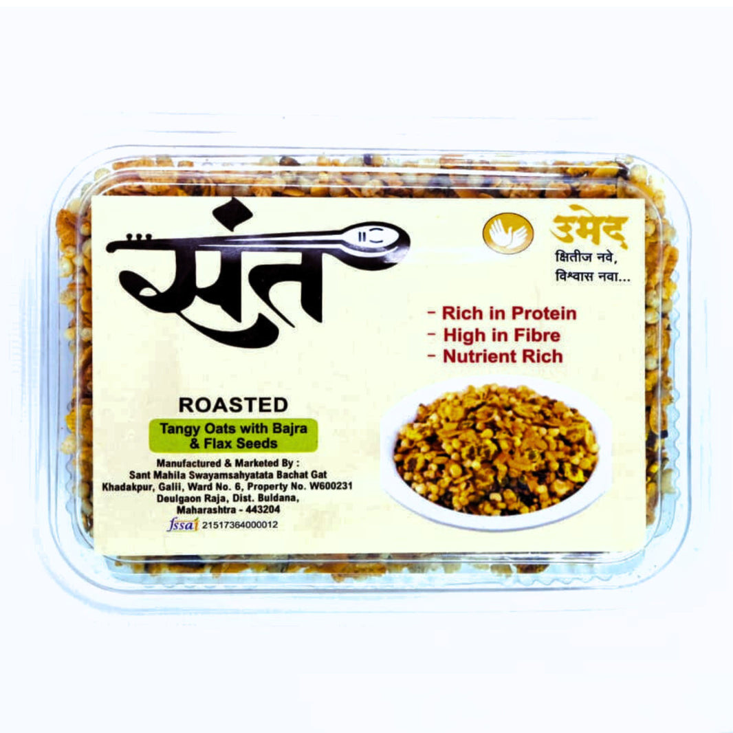 SANT - Tangy Oats with Bajra and Flaxseeds | Natural, Authentic, No Chemicals, No Artificial Color | 200gm