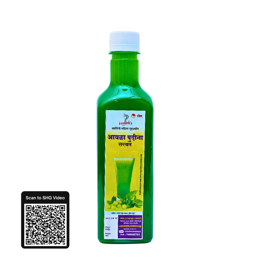 SWAMINI, Amala Pudina Sharbat, Natural Ingredients, No Artificial Essence, Pack of 500 ml