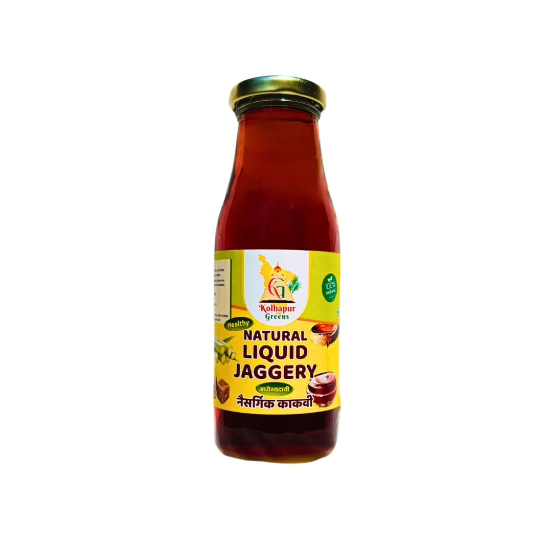 KOLHAPUR GREENS Pure Deshi Gul Kakavi (Pure Liquid Jaggery), Sakhi SHG, Natural, Chemical Free, 300ml Bottle