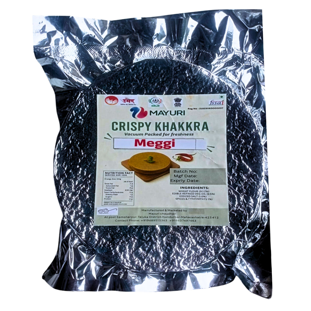 Jay Ambe SHG Maggi Masala Khakhra – Organic, No Artificial Color | 100% Pure & Chemical Free | Nandurbar | 200 gm