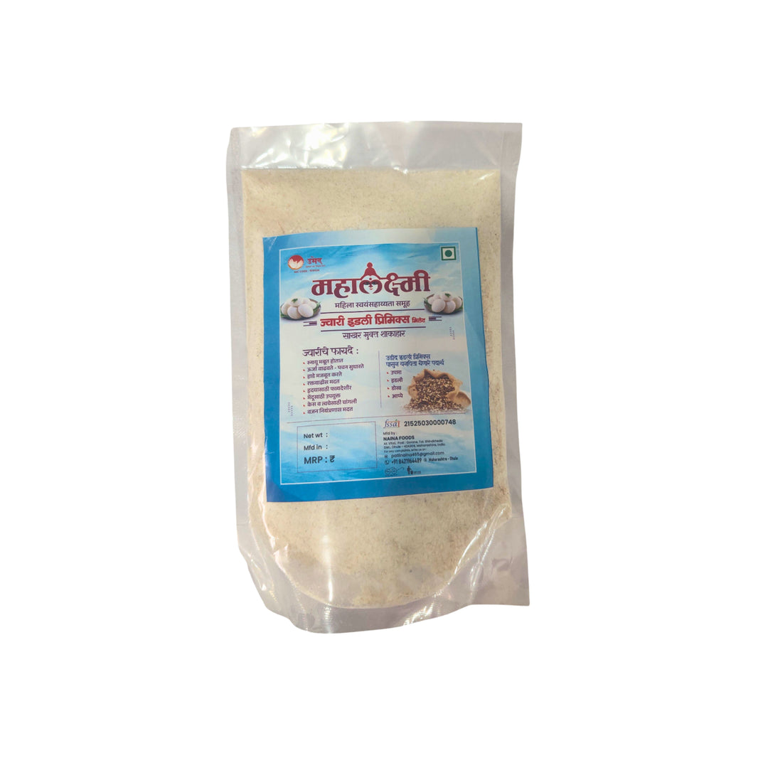 DWARKA FOODS Jwari Idli Premix Pack Of 500gm Ready To Cook Millet Idli Mix Soft Healthy Quick Preparation Traditional Taste