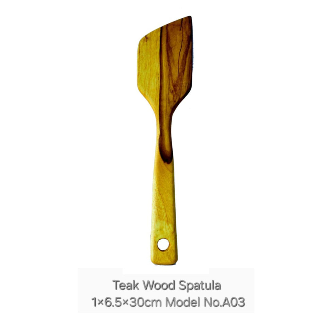 SHRUSHTI furniture Teak Wood spatula Strong, sturdy and made for everyday kitchen use pack of 1