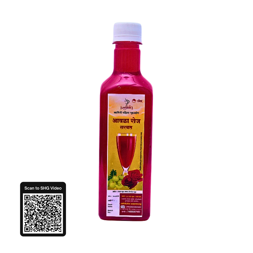 SWAMINI, Amala Rose Sharbat, Natural Ingredients, No Artificial Essence, Pack of 500 ml
