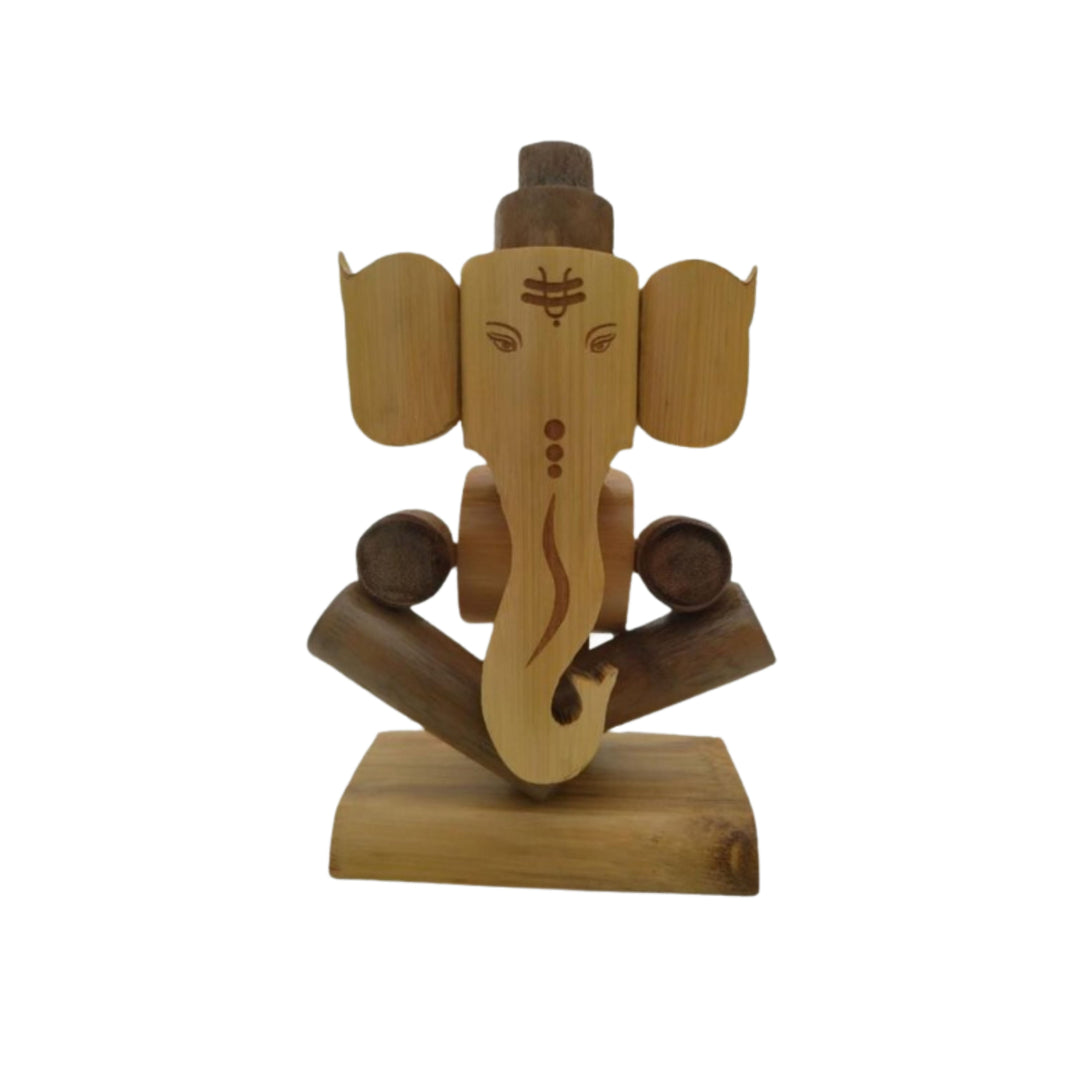 MANIKADEVI SHG, Handcraft Wooden Ganpati art, Pack Of 1