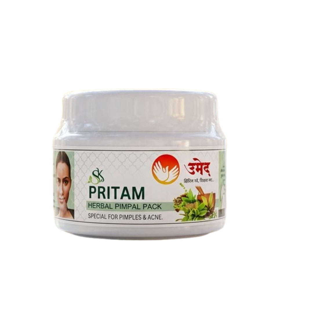 SARWADNYA Pritam Herbal Pimple Pack 50g Pack Of Neem Tulsi Sandalwood Manjistha Acne Care Skin Cleansing Cooling Face Pack Pooja Mahila Bachat Gat Hingoli