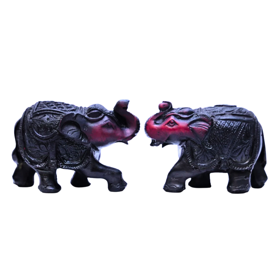 SHIVBAI, Gaj Laxmi, Natural Wood, Local Craftsmanship, Twin ,Trunk Up