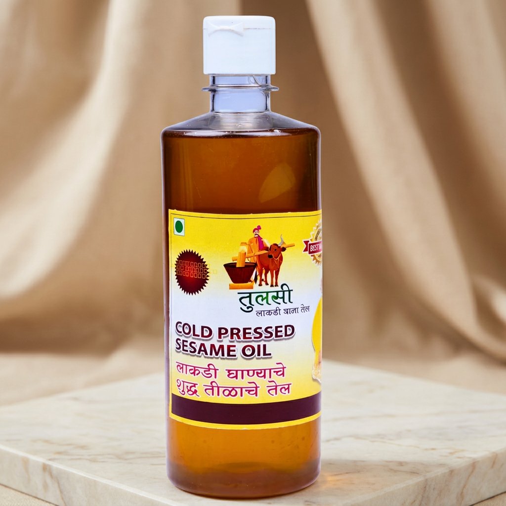 SAKSHAM Sesame Oil | Cold-Pressed, Nutrient-Rich, Enhances Taste, Ideal for Traditional Cooking | Pack of 200 ml