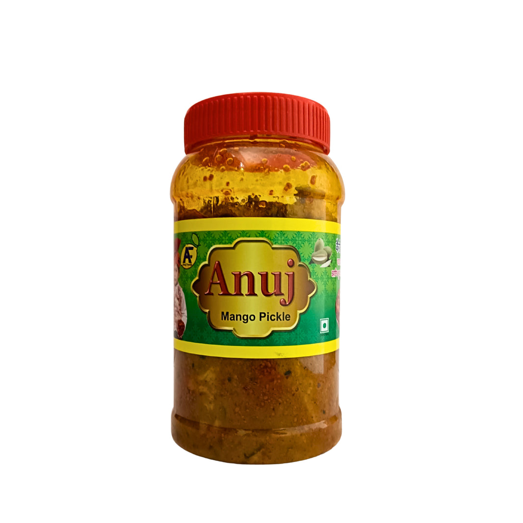 ANUJ FOODS  Mango Pickle, Made By Natural Ingredients, No Artificial Flavours, Pack of 500 gms