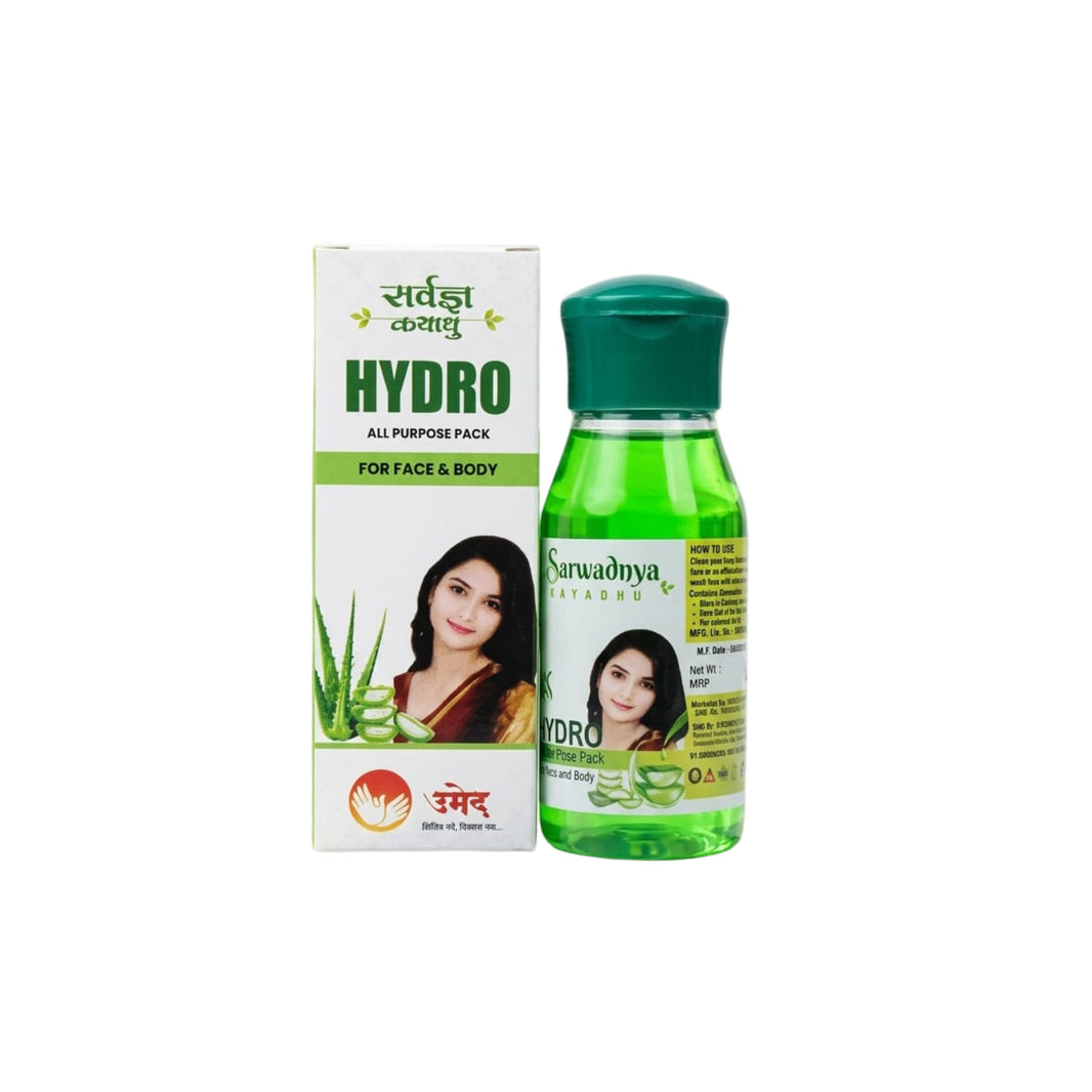 SARWADNYA Hydro All Purpose Skin Pack Refreshing Face And Body Care With Aloe Vera Glycerin For Tan Removal Skin Nourishment Pack Of 75g