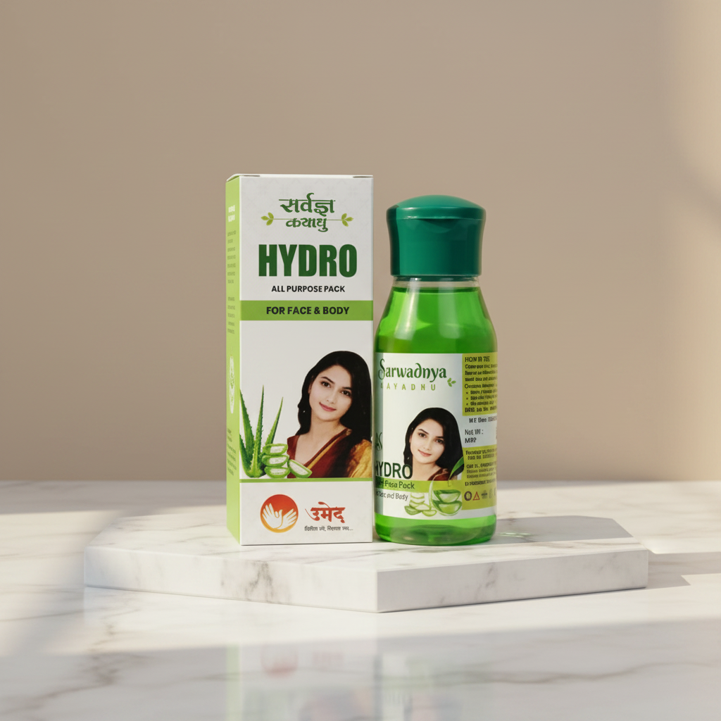 SARWADNYA Hydro All Purpose Skin Pack Refreshing Face And Body Care With Aloe Vera Glycerin For Tan Removal Skin Nourishment Pack Of 75g