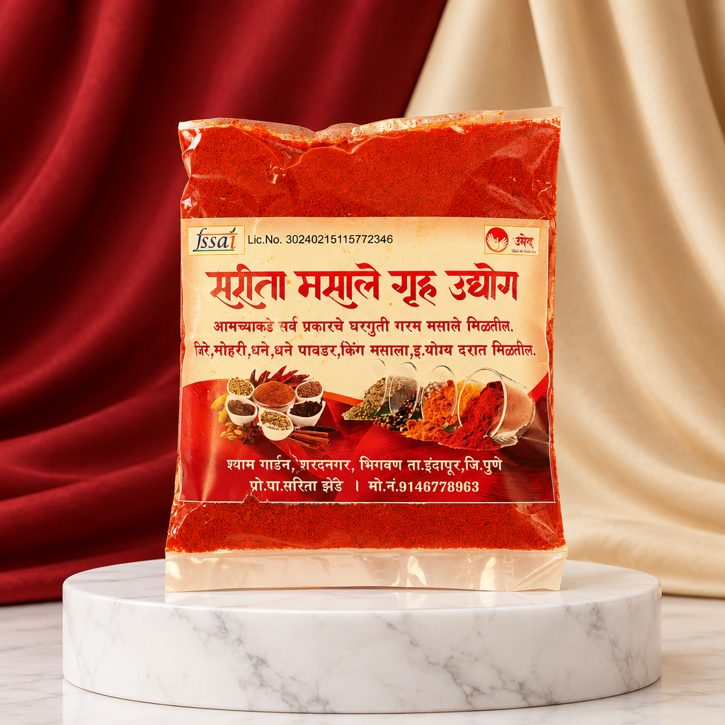 SARITA MASALE - Red Chilli Powder | Authentic Flavor, Natural Ingredients, Traditional Goodness | Pack of 1kg