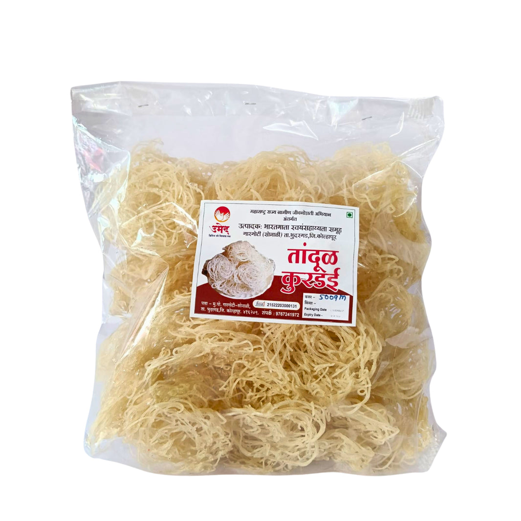 BHARATMATA Rice Kurdai, Made By Natural Ingredients, No Artificial Chemical, Pack of 500 gms