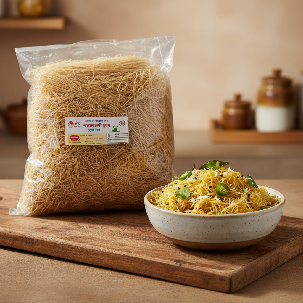 MAHALAKSHAMI FOODS, Wheat Shevai, Garmvikas SHG, Natural Ingredients, No Artificial Colour, Pack of 250 gm