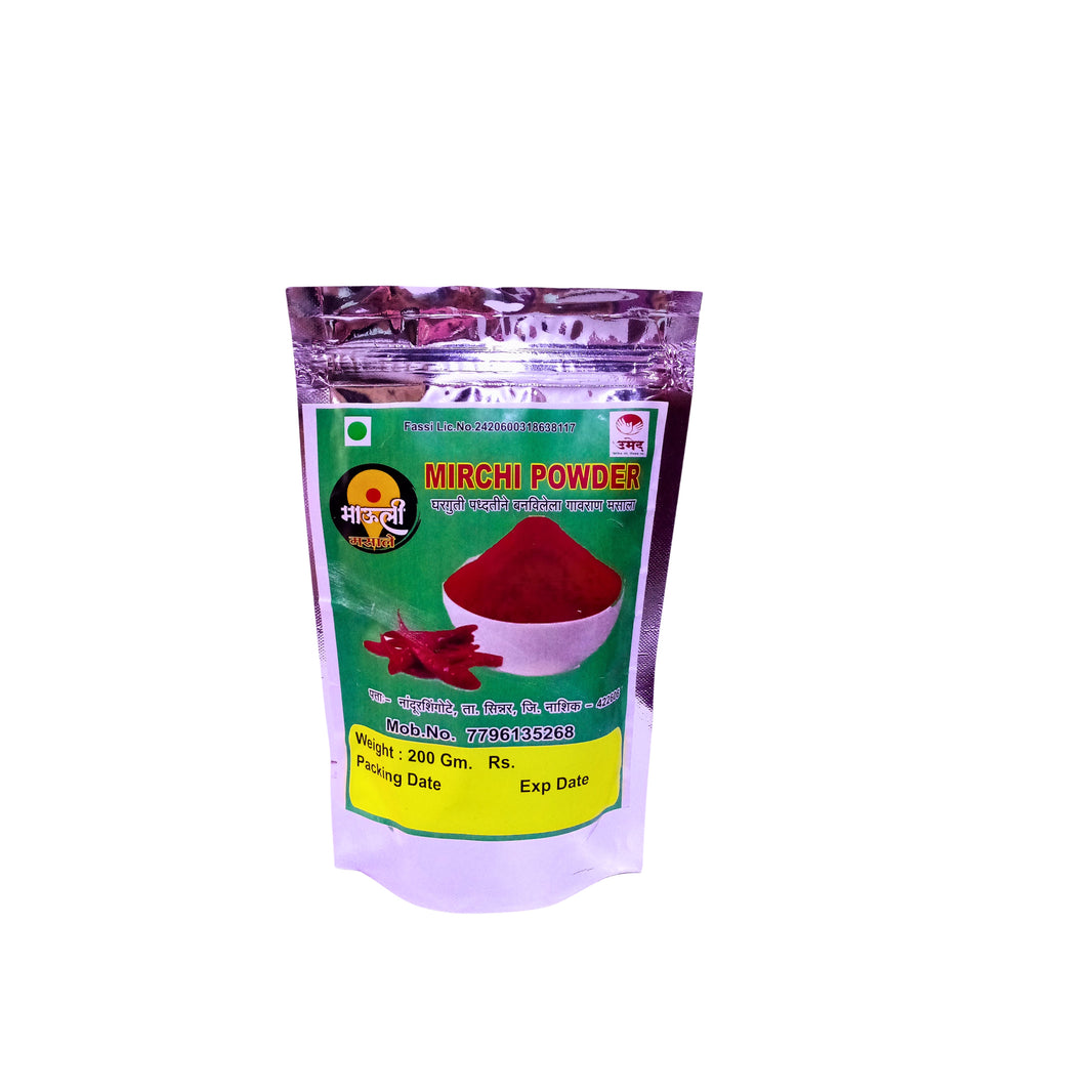 MAULI, Chilli Powder, Renukamata SHG, No Added Colours & No Preservatives, Pack Of 200 gm