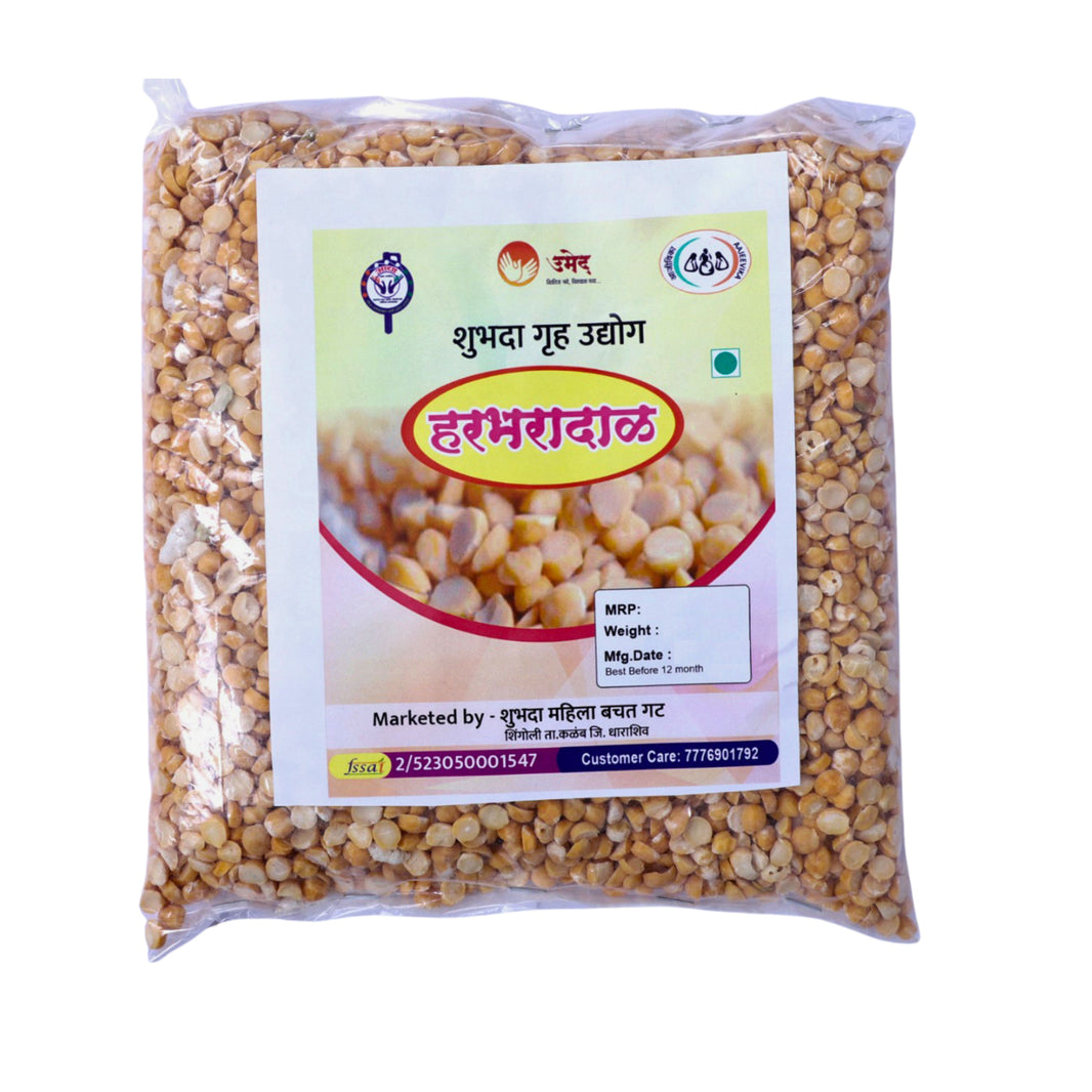 SHUBHDA Harbara Dal Chana Dal Pack of 500 gm Protein Rich Nutritious Indian Pulse Fiber Rich Everyday Cooking Staple