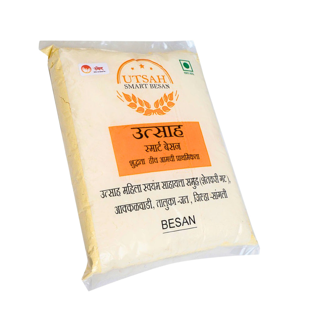 UTSAH MAHILA SHG, UTSAH SMART BESAN Gram Flour (Besan Powder) Handmade with Care, Authentic Taste, Preservative-Free Pack of 1000gm