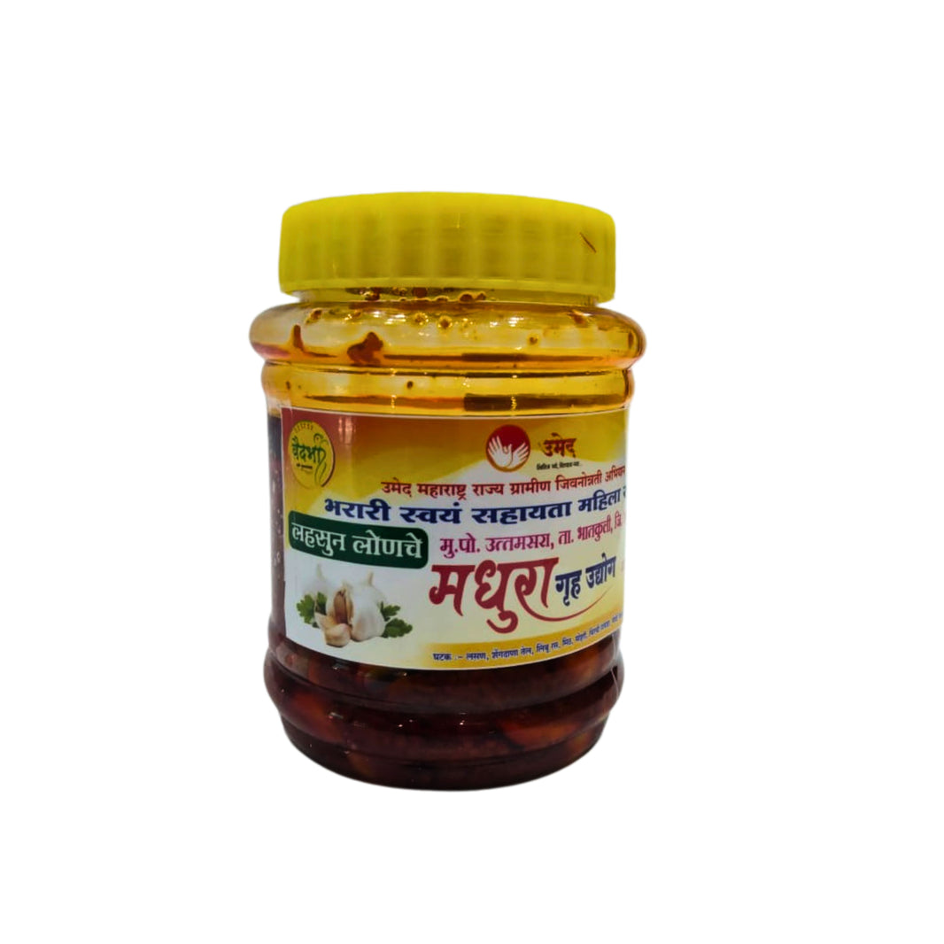MADHURA Garlic Pickle, Natural Ingredients, No Artificial Colour, Pack of 250 gm