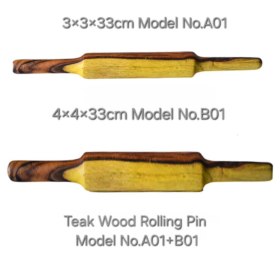 SHRUSHTI furniture Teak Wood Rolling Pin set of 2 Strong, sturdy and made for everyday kitchen use pack of 2
