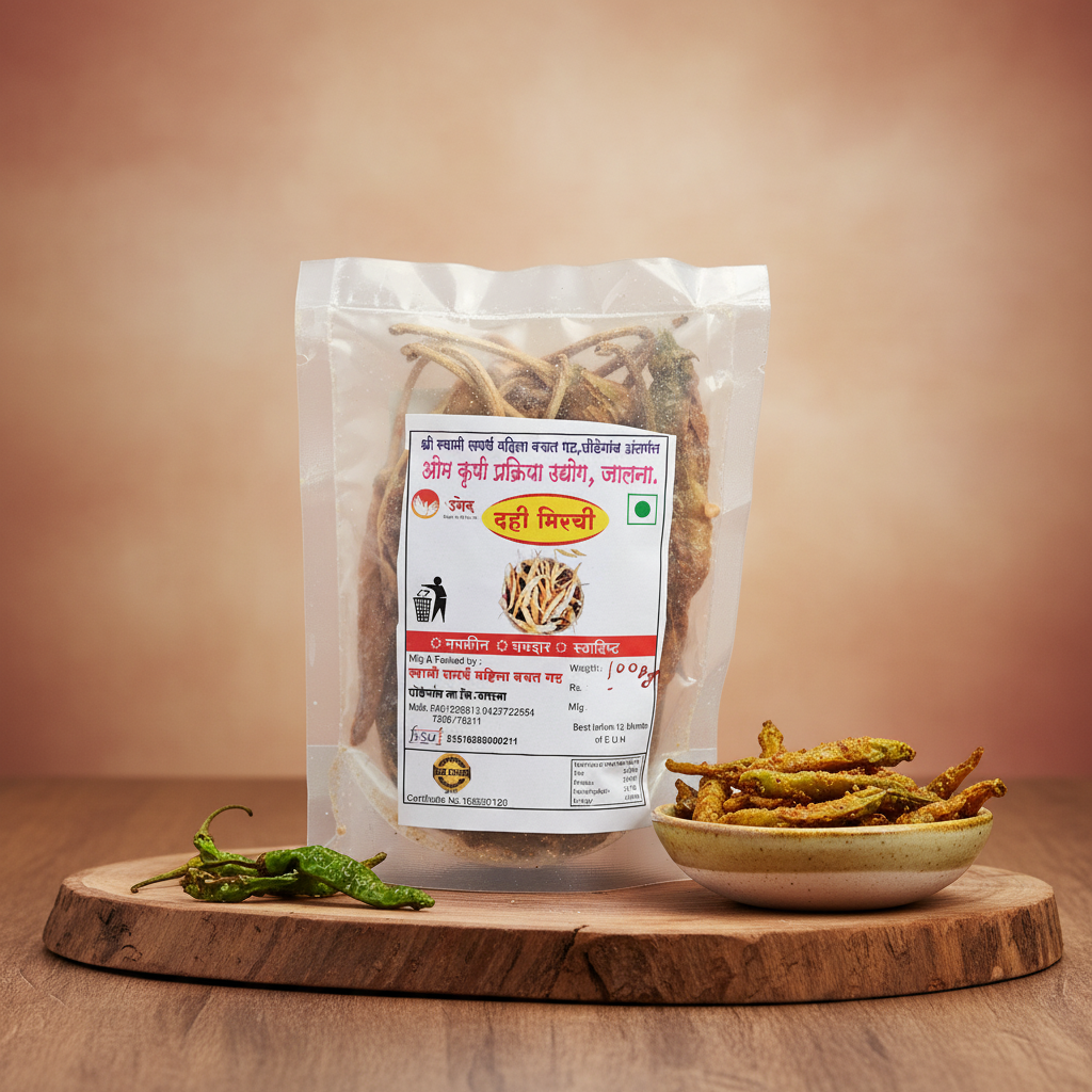 SWAMI SAMARTH SHG, Masala Dahi Mirchi,Pack of 100 gm