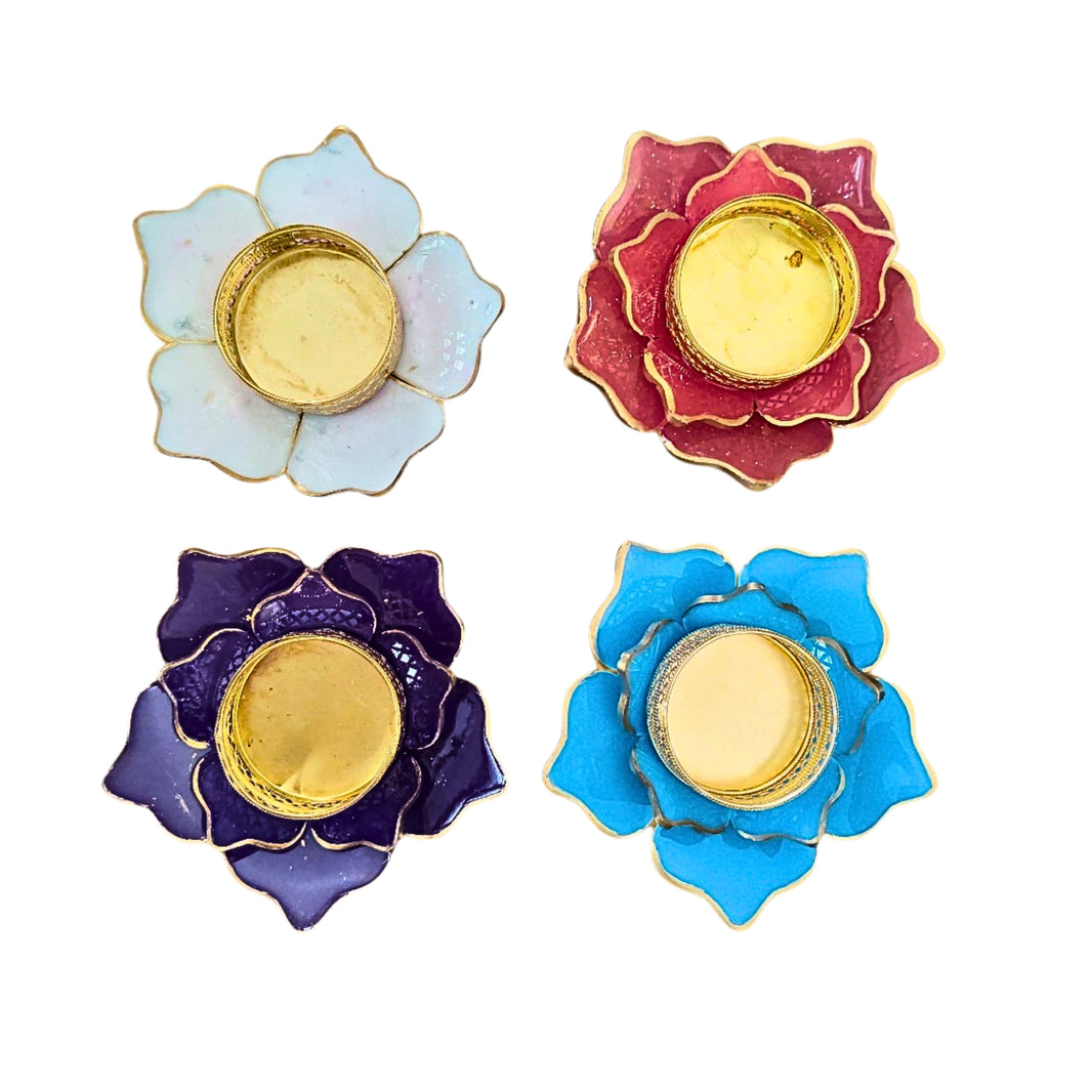 LAXMI MATA – T-Light Holder Multi Color (Resin Material) | Premium Quality, Handmade with Care, Authentic, Durable | Pack of 1 Pics