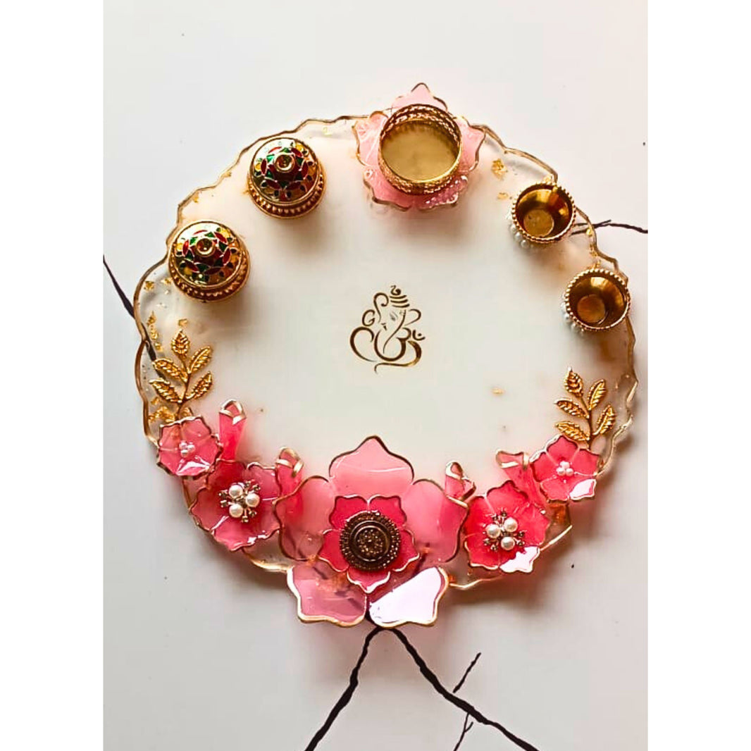 LAXMI MATA – Pooja Thali (Resin Material) | Premium Quality, Handmade with Care, Authentic, Durable | Pack of 1 Pics