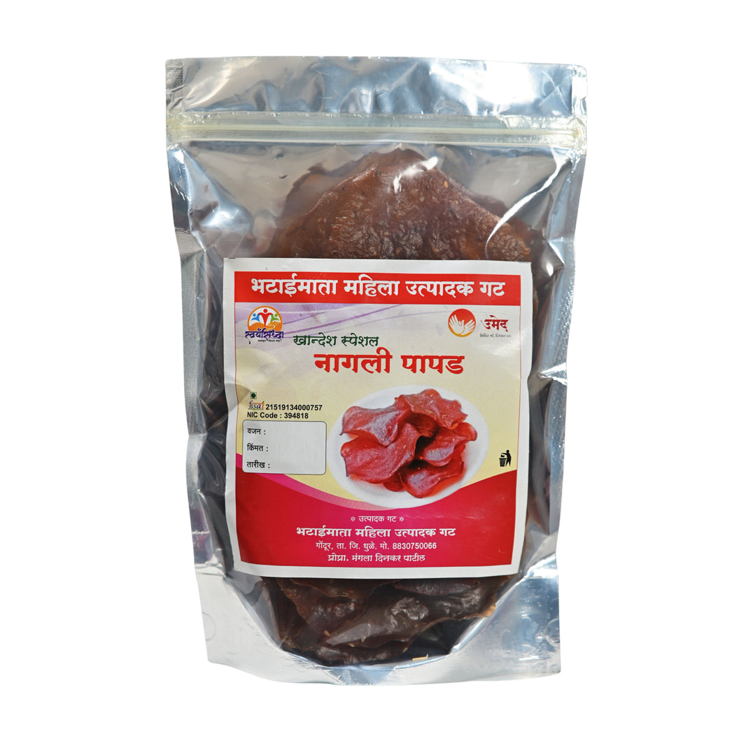 BHATAI MATA Nagali Papad Pack Of 1000gm Traditional Ragi Papad Ready To Fry Crispy Homemade Authentic Taste Premium Quality
