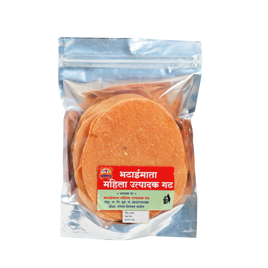 BHATAI MATA Gahu Tandul Papad Pack Of 1000gm Traditional Wheat Rice Papad Ready To Fry Crispy Homemade Authentic Quality